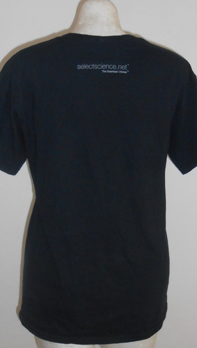 Playera Negra Con Estampado De Foco Genios Talla M (Usado)