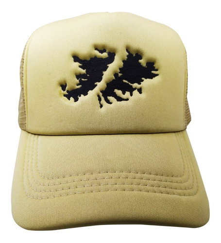 Imagen 5 de 5 de Gorra Trucker Islas Malvinas Argentinas Bordadas Beige