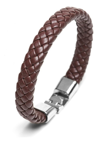 Pulsera Hombre - Pulsera Cuero Genuino Trenzado - Cierre Acero - Brazalete Hombre - Pulseras Hombre - Brazalete Cuero