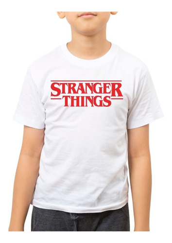 Imagen 1 de 3 de Playera Stranger Things Logo Serie Niño