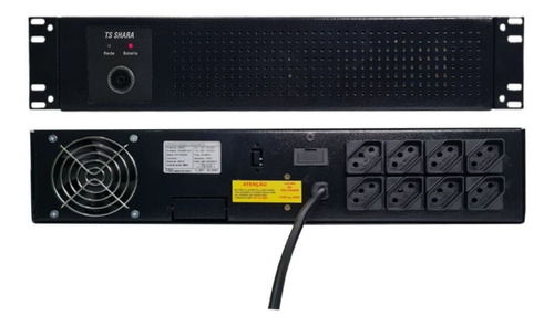 Nobreak Ts Shara Ups Rack Senoidal Universal 1500va Bivolt Cor Preto