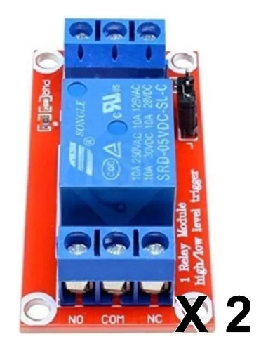 Modulo Relé Relay Optoacoplador Trigger Para Arduino H/l Lvl