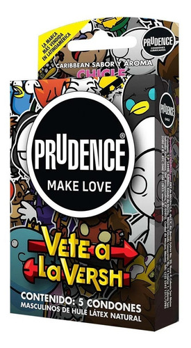 Condones de Látex Prudence Sabor Chicle 5 Condones Lubricados