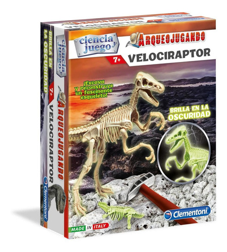 Archeojugando Velociraptor Fluorescente Ciencia Y Juego Clem