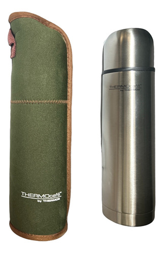 Termo De Acero Lifestyle 0.5 L Marca Thermos Con Funda Verde