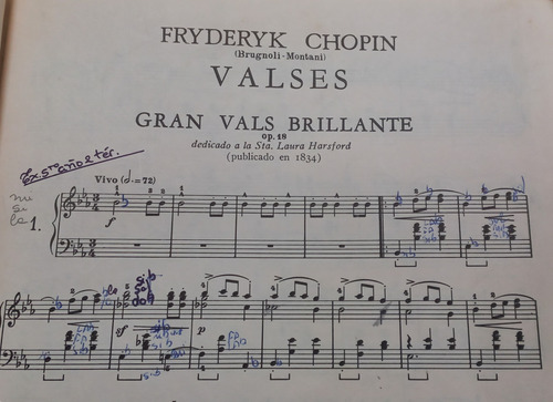 Chopin Valses. Brugnoli Y Montani - Piano (Usado)