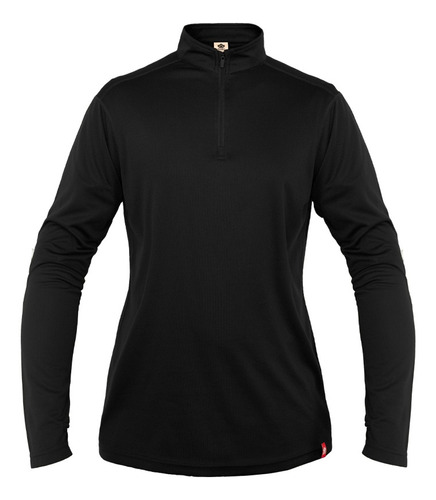 Polera Quebec Half-zip Mujer Negro