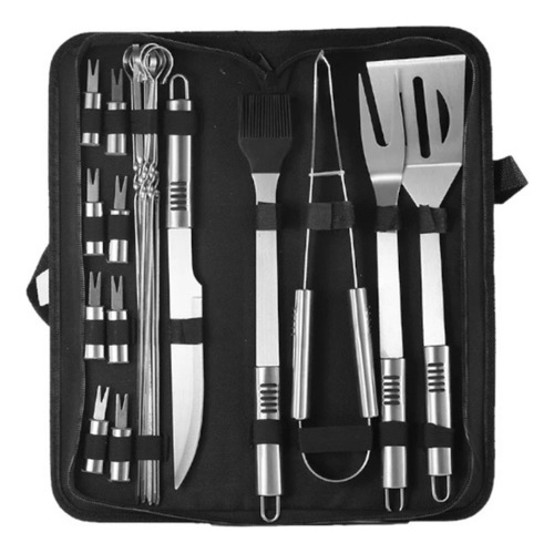 Set De Utensilios Parrillero Y Bolso Portátil, Campin, Pesca