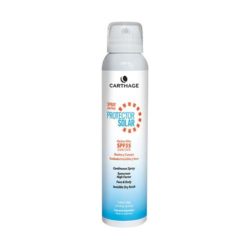 Carthage Protector Solar Spf 55  Aerosol Toque Seco 170ml