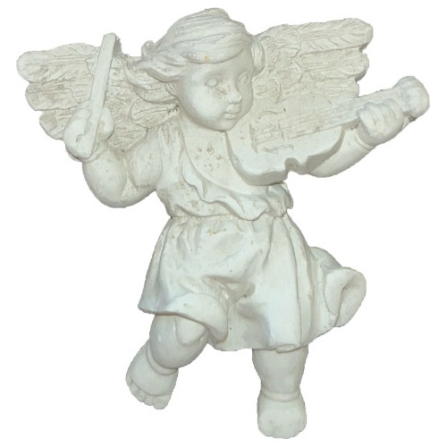 Aplique Angel Navideño Para Pintar 8 Cm En Yeso Pack 4 