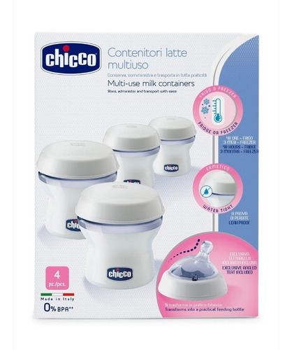 Contenedores Leche Materna Set Vasos Almacenamiento Chicco