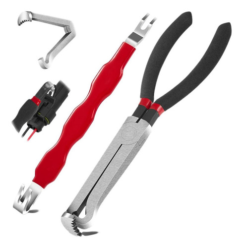 Electrical Disconnect Pliers Sturdy Automotive Straight Red