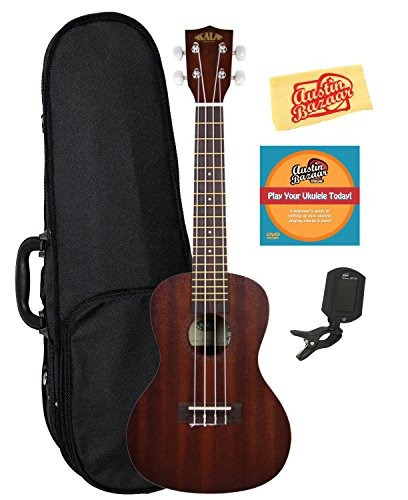 Paquete De Ukelele De Concierto De Caoba Kaa-15c Satinado Co