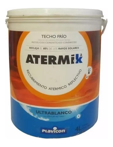 Plavicon Atermik Recubrimiento Atermico Reflectivo 4 Lt