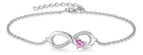 Starchenie Pulsera Infinita De Plata De Ley 925 Con Alas De 