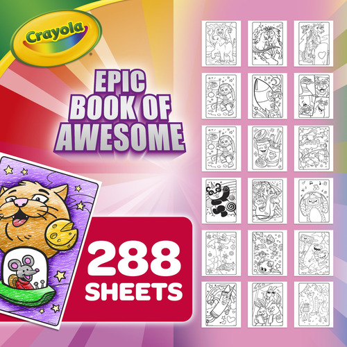 Juego De Libros Para Colorear Todo En Uno Crayola Epic Book