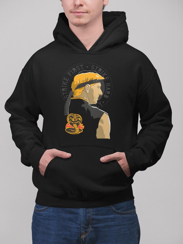 Poleron Cobra Kai Karate Kid De Algodon Estampado Invierno