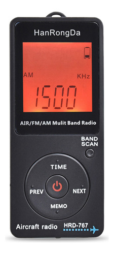 Receptor De Banda Aérea Fm/am/air Radio Con Pantalla Lcd