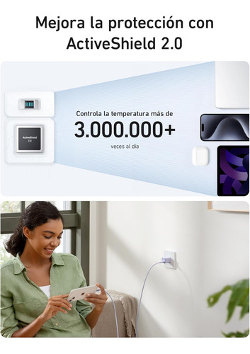 Cargador Anker Nano 30w Usb-c Gan, Piq 3.0 Plegable, Carga Rápida