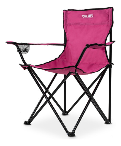 Silla Para Acampar Playa Y Pesca Plegable Portatil Gaon Color Rosa