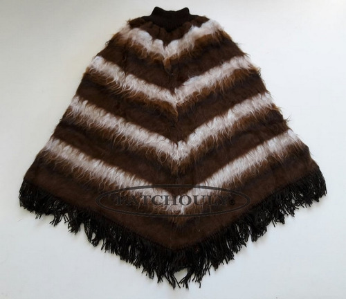 Imagen 3 de 6 de Poncho Lana Alpaca Cardada Pullover Abrigado Artesanal