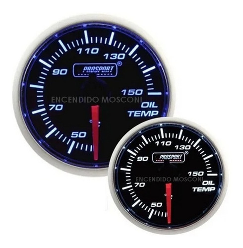 Reloj Temperatura De Aceite Prosport Blanco/azul Performance