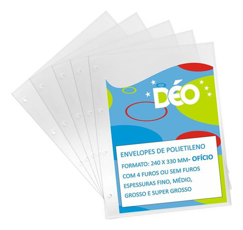 Envelope Plastico Oficio Grosso Kit 50 Unidades
