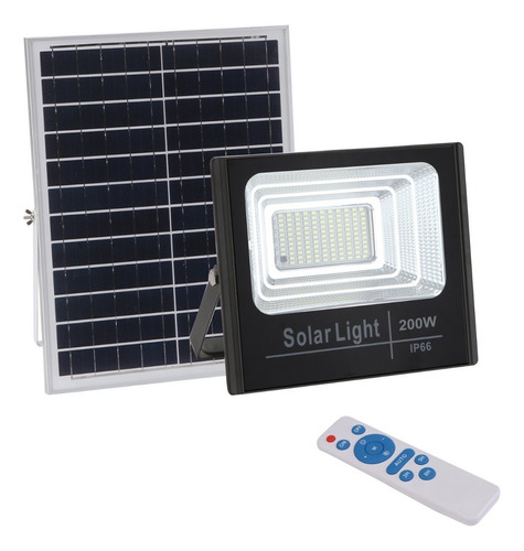 Lampara Foco Solar 119 Led 200w + Panel Solar Control Remoto