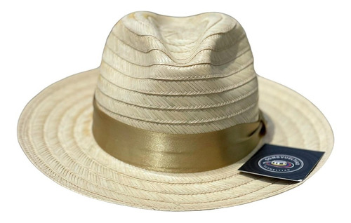 Sombrero Vueltiao De Lujo Fedora Elegante Beige