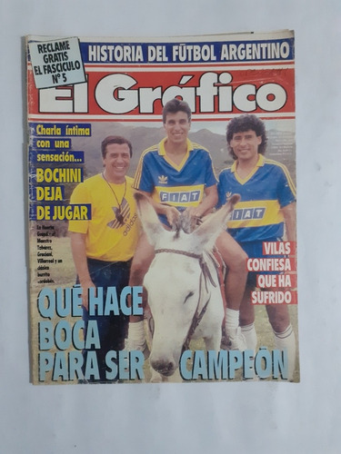 El Gráfico 3719 Graciani,tabarez,villarreal, Boca. Olimpia