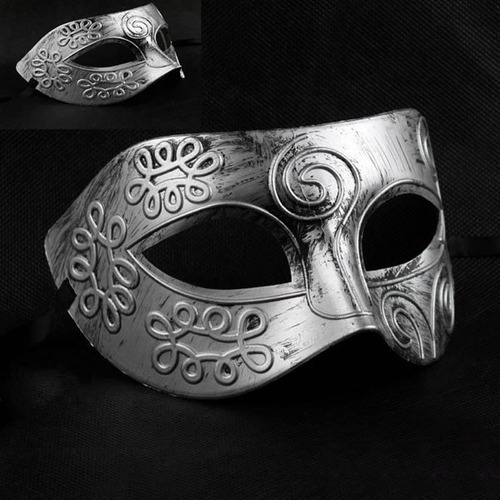 Navidad Mascarilla Plateada Con Máscara De Luchador Romano