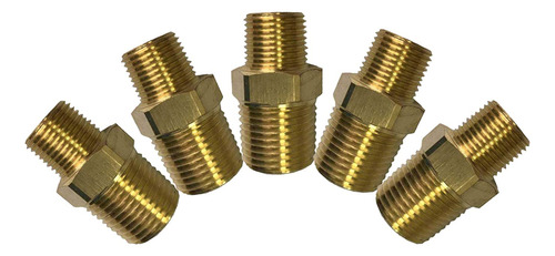 Brass Pipe Fittings,3/8  Male X 1/4  Male Npt Hex Nippl...