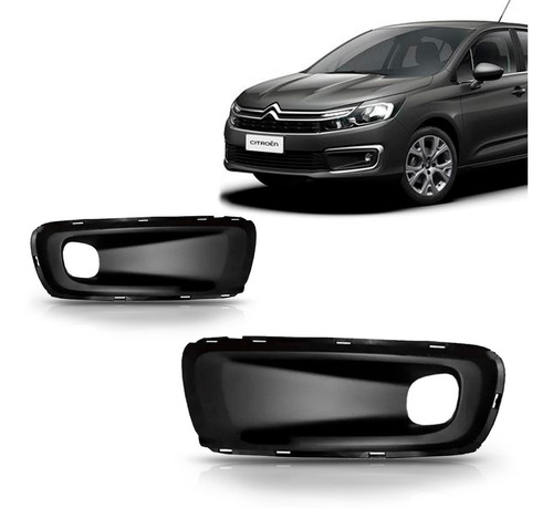 Par Grade Moldura Milha Citroen C4 Louge 2019 2020 Com Furo