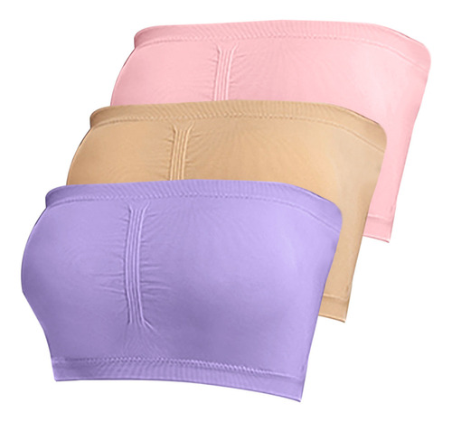 3pc Ropa Interior Femenina Sujetador Sin Tirantes Tops