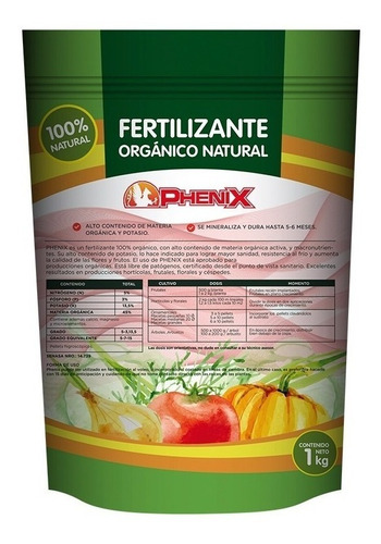 Fertilizante Orgánico Phenix Floración 1kg Growshop Up
