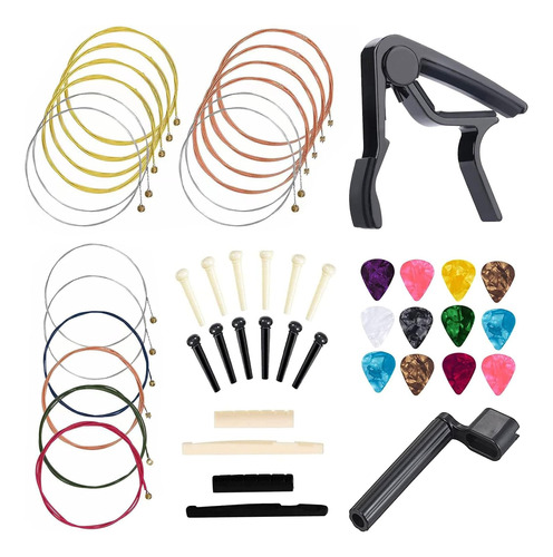 Kit De Accesorios Guitarra De 48 Piezas, Herramienta De...