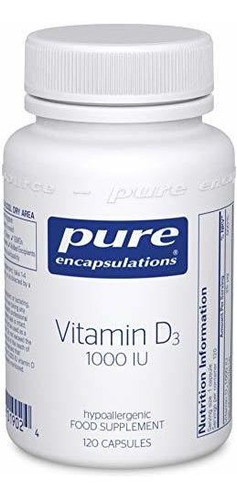 Puros Encapsulations - Vitamina D3 25 Mcg (1.000 Ui) - Sopor