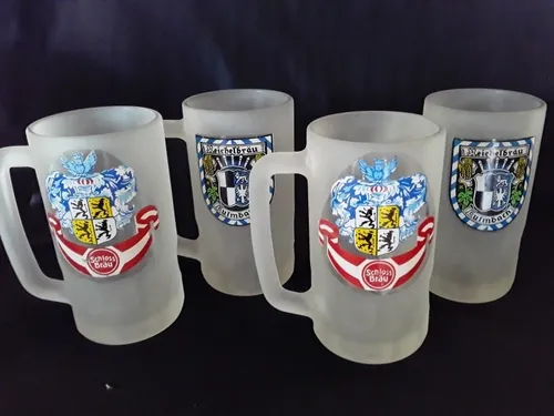 Jarras Cerveceras De Vidrio. Cc. (Usado)