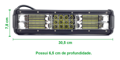 Imagem 8 de 10 de Barra Led Farol 7d 180w Resistente Máquina E Trator Agrícola