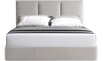 Comprar Combo Cama Y Respaldo Tapizados En Tela O Eco-cuero
