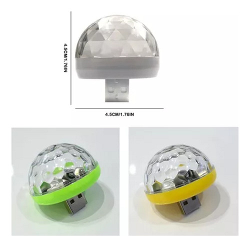 Mini Luz Esfera Mágica Para Fiesta Led Usb C/ Sensor Rítmico