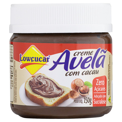 Creme de Avelã com Cacau Zero Açúcar Lowçucar Pote 150g