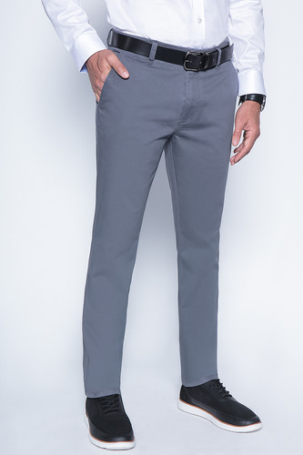 Pantalon Bagneaux Slim Gris Fw2024 New Man