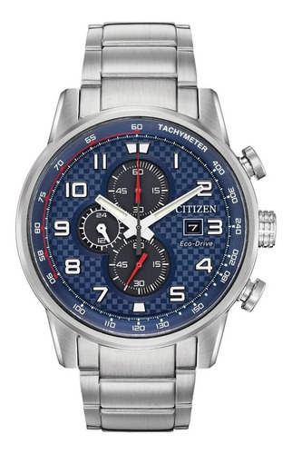 Reloj Citizen Eco-drive Crono Azul Ca0680-57l Para Caballero