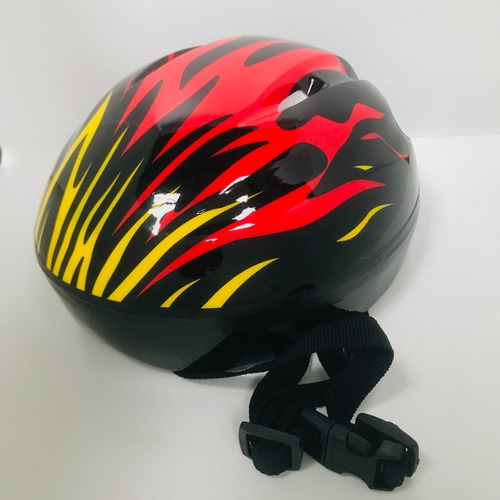 Casco Niños Protección Bicicleta Patín Monopatin Tripatin Color Negro Talle S