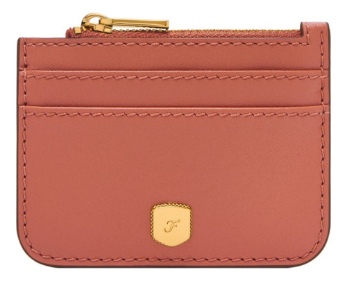 Monedero Tarjetero Mujer Lennox De Piel Rojo Fossil