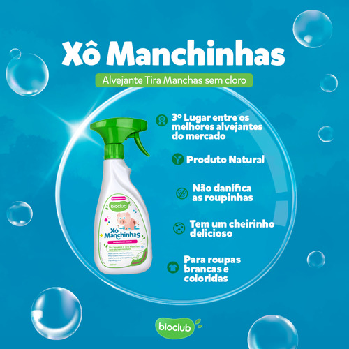 Pré Lavagem Tira Manchas Xô Manchinhas 500ml Refil Bioclub