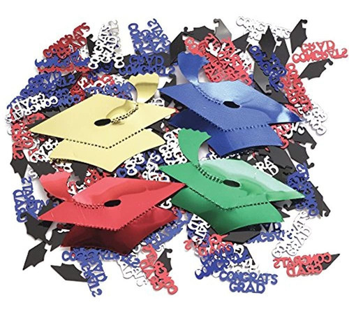 Creative Converting Graduation Caps Confetti, One Size, Mult