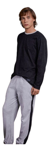 Pijama Hombre Algodón Manga Larga Invierno G3 1055 Ts/2xl