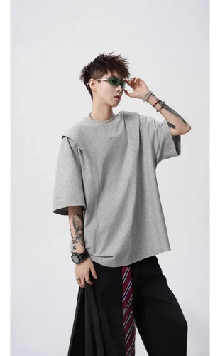 Camiseta De Moda Juvenil Con Cuello Redondo Y Manga Corta Un